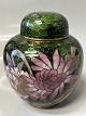 Antik Huset præsenterer: Cloisonné Tedåse i flotte farver Højde: 10,5 cm.