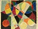 Ole Buus Larsen præsenterer: Gouache af den svenske kunstner Lars Bertle - Komposition