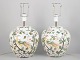 L'Art præsenterer: Par meget store italienske bordlamper i porcelæn.