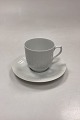 Danam Antik præsenterer: Bing og Grøndahl Ballerina Hvid Kaffekop og Underkop No. 072/305