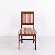 Osted Antik & Design præsenterer: Antik Nyklassicistisk Stol i Mahogni med Intarsia og Stribet Polstring ca. ...