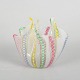 L'Art præsenterer: Murano, fazzoletto-skål i latticino-teknik.