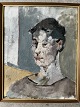 Ole Buus Larsen præsenterer: Maleri af den svenske kunstner Petter Falck 1977 - Portræt af ung mand.