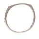 Aabenraa Antikvitetshandel præsenterer: Oval armring i 14kt hvidguld monteret med diamant på ca. 0,03ct. ...