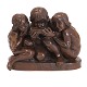 Aabenraa Antikvitetshandel præsenterer: Rudolph Tegner bronzeskulptur "De tørstige Børn" udført 1916. H: 25cm. ...