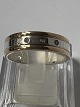 Antik Huset præsenterer: Vielsesring i sølv og guld skinner med tre Diamanter.Størrelse 63.