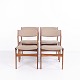 Osted Antik & Design præsenterer: Sæt af Fire Erik Buch Spisebordsstole i Palisander med Stof Dansk Design ...