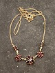 Middelfart Antik præsenterer: 8 karat guld halskæde med granater