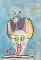 L'Art præsenterer: Wojciech Kwaśniewski, “Devil”, farvelitografi, listet polsk kunstner.