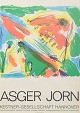 L'Art præsenterer: Asger Jorn, farvelitografisk udstillingsplakat, listet dansk billedkunstner.