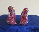 Antikkram præsenterer: Murano glas, par siddende hunde 10cm