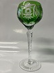 Antik Huset præsenterer: Rømer Glas Rødvin Grøn.Højde 20,7 cm