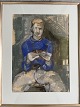 Ole Buus Larsen præsenterer: Pastel af Knut Yngve Dahlbäck - Siddende ung mand.