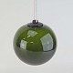 Kinnerup Antik & Porcelæn præsenterer: Holmegaard glaskugleFlaskegrøn10 cm