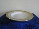 Antikkram præsenterer: Dagmar med guld porcelæn, store dybe tallerkener eller suppetallerkener 24,5cm