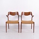 Osted Antik & Design præsenterer: Par N.O. Møller Model 55 Armstole i Teak og Flet J.L. Møllers Møbelfabrik ...