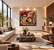 MR Retro Design præsenterer: Eksklusivt og farverigt originalkunstværk af Birte Nørgaard – 140 × 140 cmPris. ...