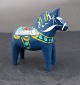 Blue Dala horse from Sweden H 7cms