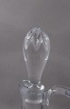 Carafe of crystal with grindings and the original stopper 24cm