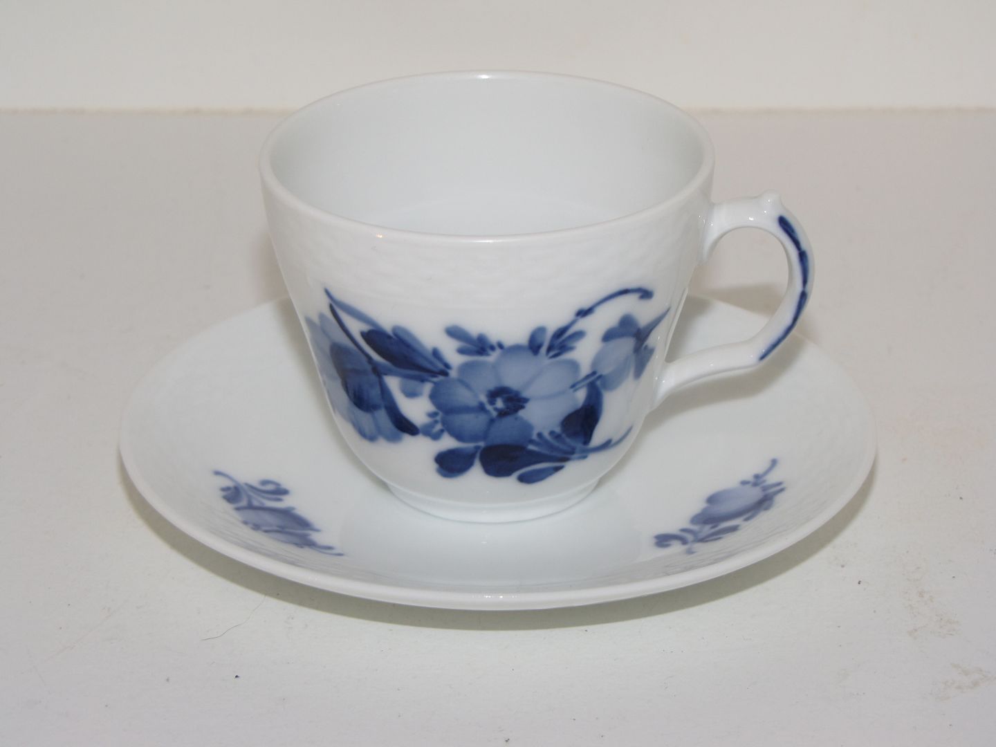Royal Copenhagen Blue Flowers Braided Demi-Tasse Cup & Saucer