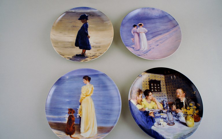8 B&G plates with designs from the Skagen artists.