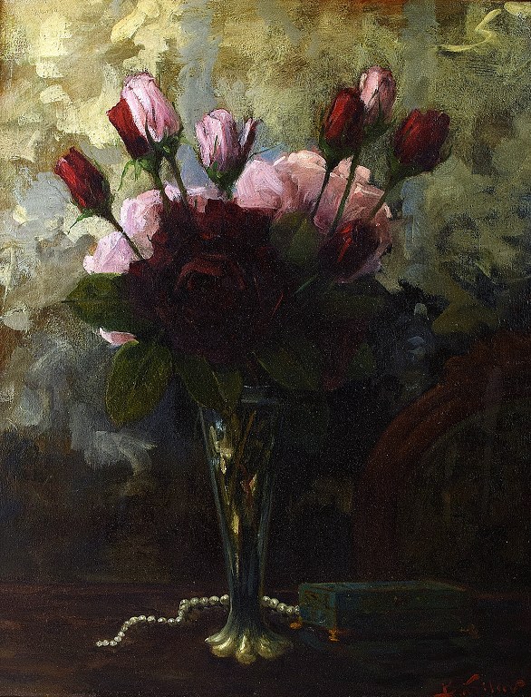 Boris KRILOV (1891-1977) russisk kunstner
Blomsteropstilling.