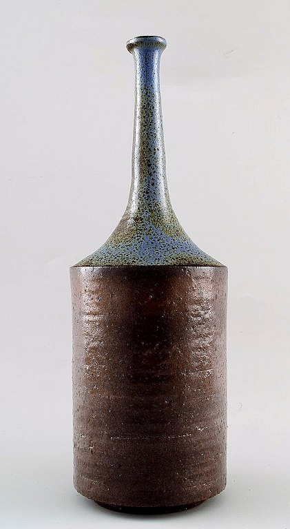 Swedish ceramist, ceramic vase in rustic style.

