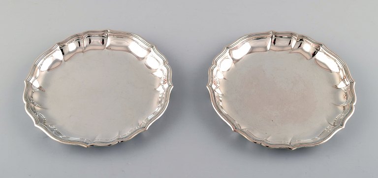 Two Cohr, large bottle trays in silver .830.