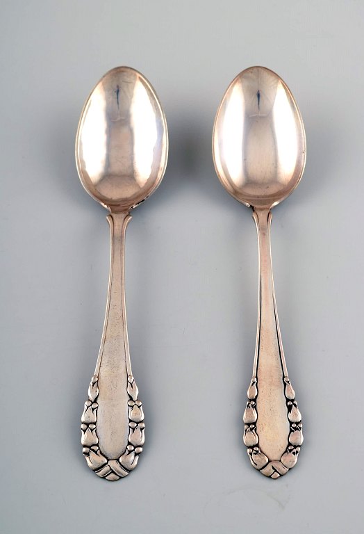 Georg Jensen Liljekonval sølv stor suppe/spiseske. 
2 stk. på lager.