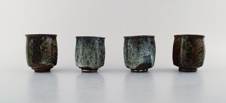 Gutte Eriksen, own workshop, four ceramic cups.

