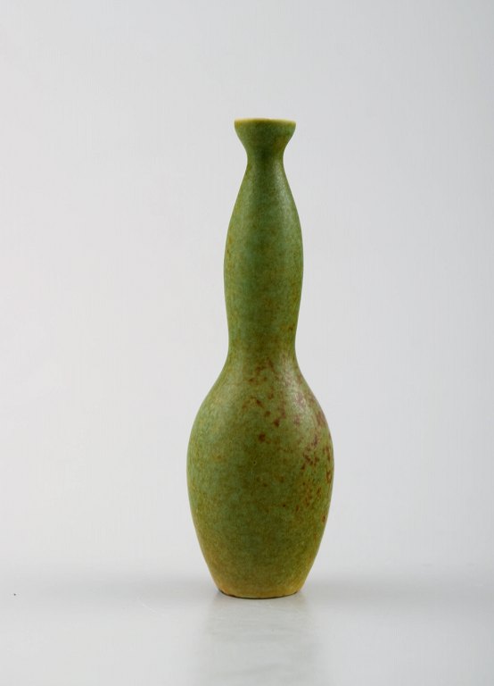 Gunnar Nylund, Rörstrand. Miniature vase in ceramics. Rare shape.
