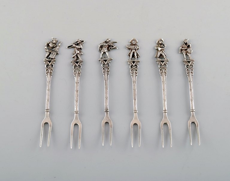 A set of 6 herring forks in silver (830). Denmark ca. 1940