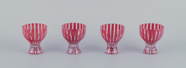 Four "Strikt" cocktail glasses, Bengt Orup, Johansfors.