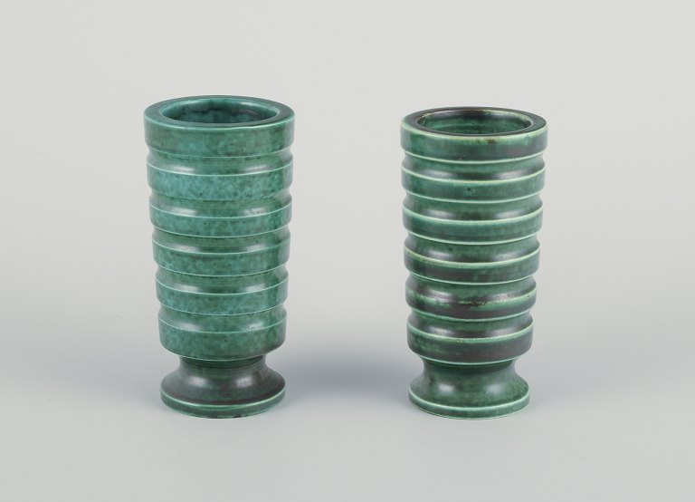 Wilhelm Kåge for Gustavsberg, Sweden.
A pair of rare Art Deco ceramic vases.