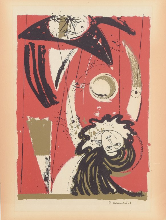 Åke Arenhill (1920–2018)Farvelitografi.