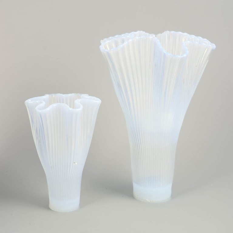 Arthur Percy for GullaskrufTwo “Reffla” art glass vases, 1970s.