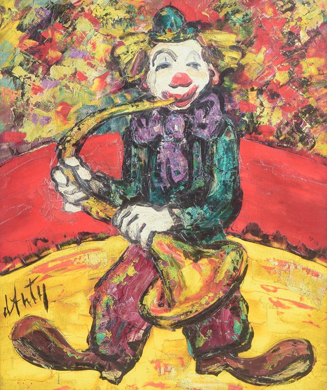 Henry d’Anty, oliemaleri på lærred, fransk kunstner.