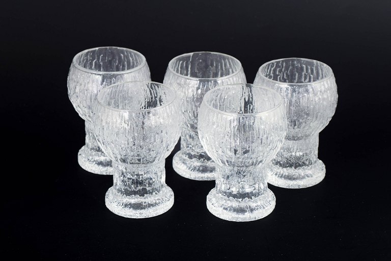 Timo Sarpaneva for Iittala, sæt af fem snaps glas.
