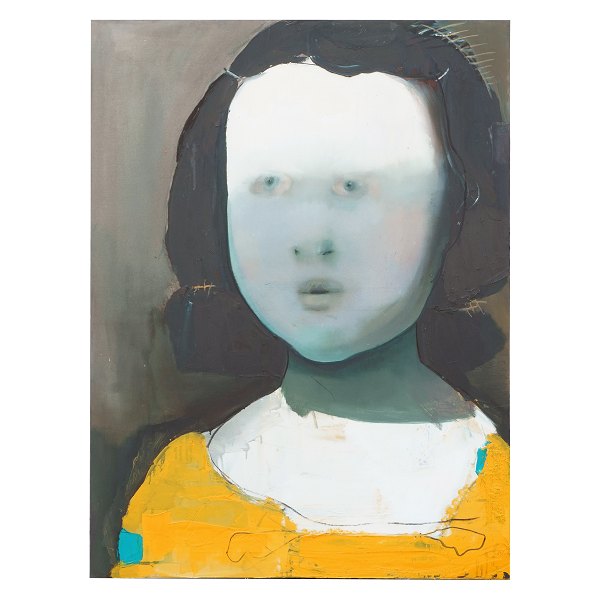 Cathrine Raben Davidsen maleri. Cathrine Raben Davidsen, f. 1972, olie på lærred. "Anton van Dyck (1641) - La Princesa Maria". Signeret og dateret 2002. Mål: 130x96cm