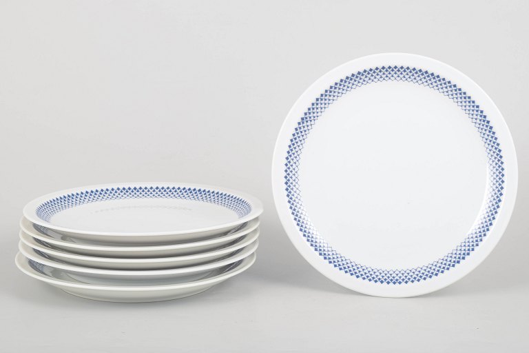 Lyngby/Danild, sæt med seks frokosttallerkener.