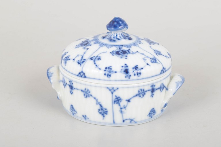 Royal Copenhagen Blue Fluted Plain, butter jar.