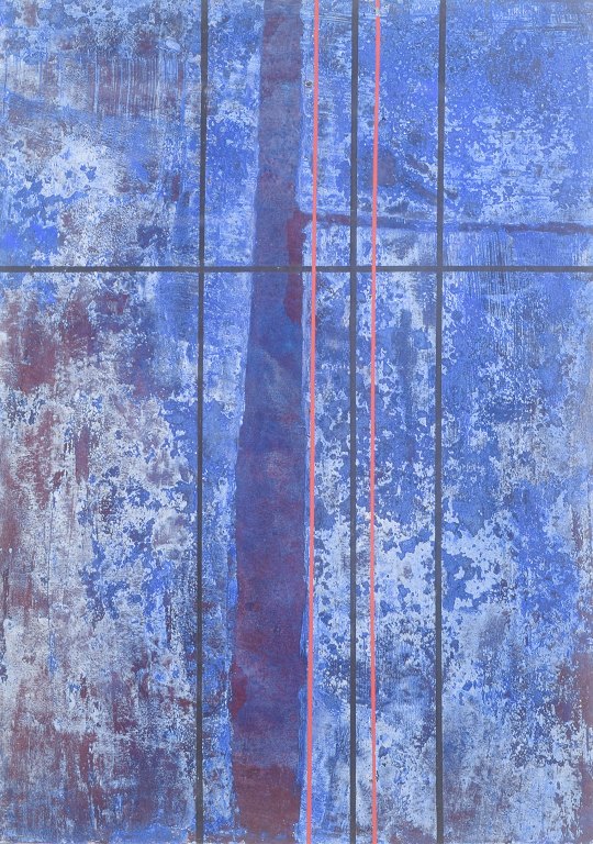 Pia Schutzmann, abstrakt komposition, listet dansk billedkunstner.